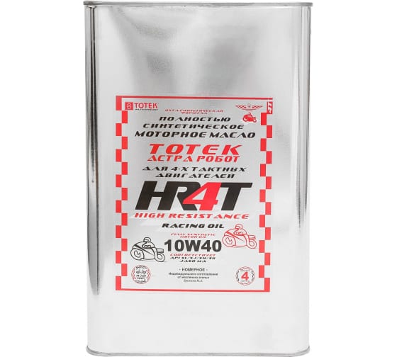 HR4T1040005 — Моторное масло астра робот HR4T 10W40 5 л тотек HR4T1040005 ТОТЕК