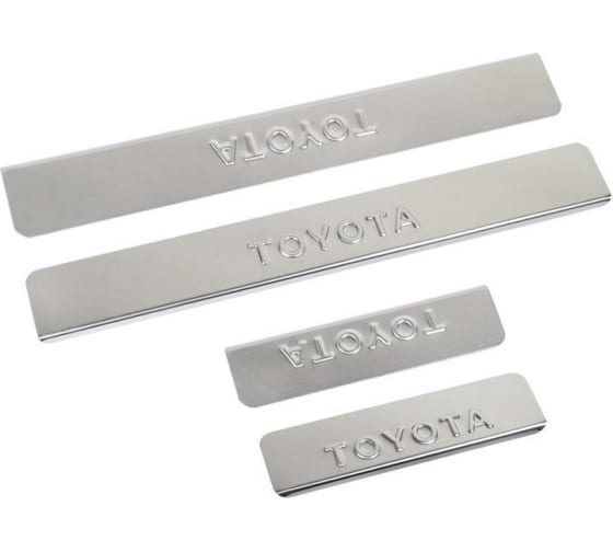 NPS045 — Накладки внутренних порогов DOLLEX, TOYOTA COROLLA LT2013 нерж сталь кт 4 шт, NPS045 DOLLEX