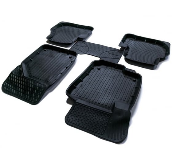 PRSKOCTAV08G02023 — Коврик салона SKODA OCTAVIA A5 (0813) 3D резина черный (4 предм.) PREMIUM SRTK SRTK