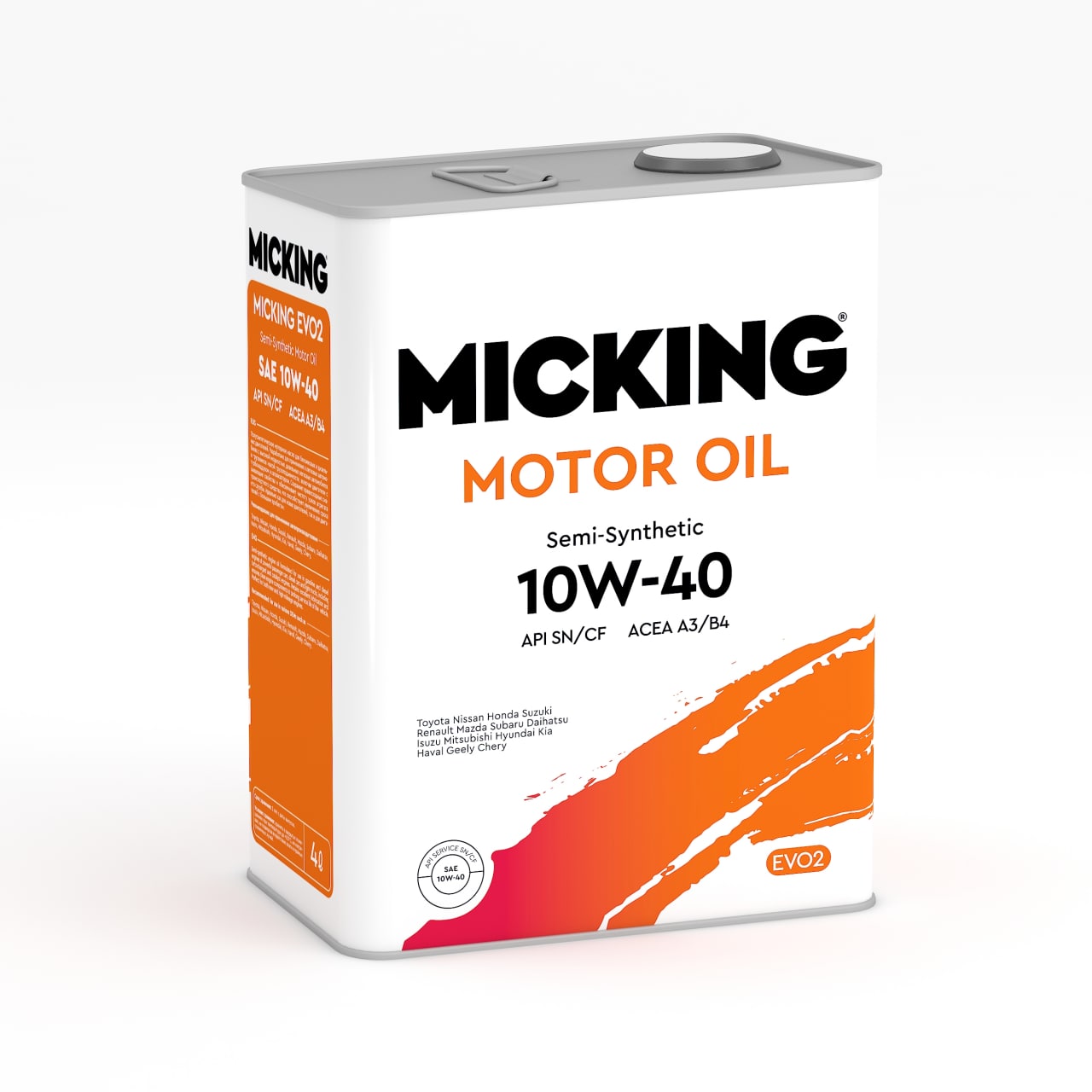 M2156 — Масло моторное MICKING MOTOR OIL EVO2 10W-40 SN/CF A3/B4 S/S 4л. MICKING