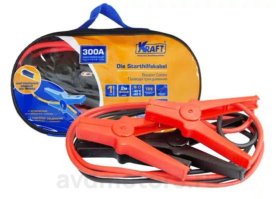 KT880001 — Провода прикуривания 300А KRAFT ( 2 метра ,-40С+80С) КТ 880001 KRAFT