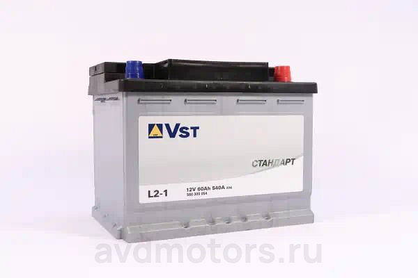 560300054 — 560300054 Аккумулятор 12 V, 60 А/ч, 540А, обратная полярность *VST VST