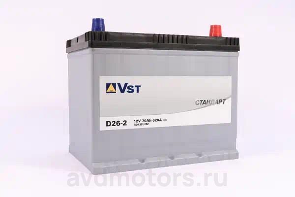 570301062 — 570301062 Аккумулятор 12 V, 70 А/ч, 620А, обратная полярность *VST VST