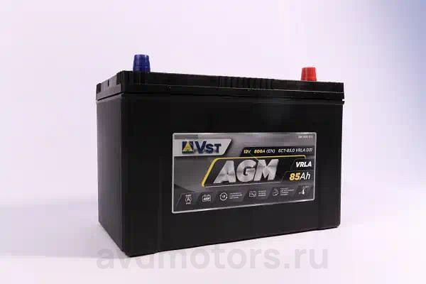 585900075 — Аккумулятор AGM 12 V, 85 А/ч, 750А, 305x171x222, обратная полярность VST
