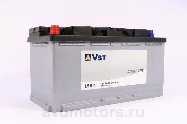 590300074 — Аккумулятор 12V 90AH 740A 353х175х190 Полярность 1 VST