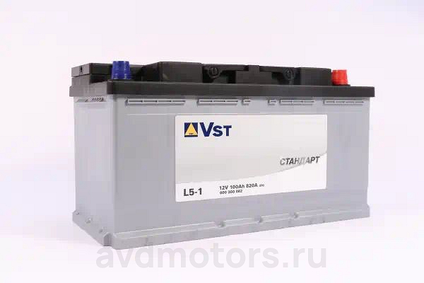 600300082 — 600300082 Аккумулятор 12 V, 100 А/ч, 820А, обратная полярность *VST VST