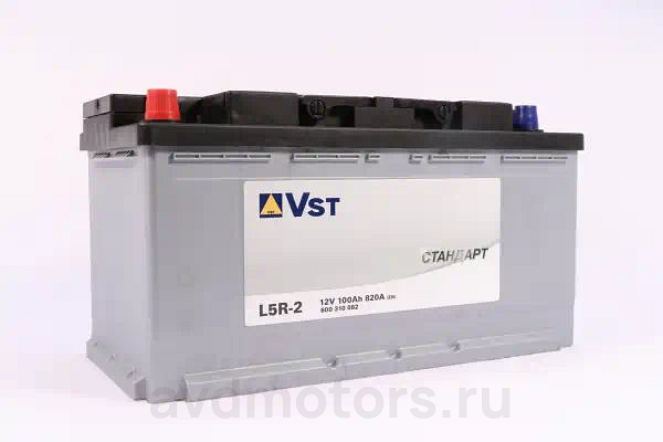 600310082 — Аккумулятор 12 V, 100 А/ч, 820А, 353x175x190, прямая полярность VST