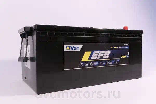 740500130 — Аккумуляторная батарея! 6СТ-240 EFB 240Ah 1300A +слева 518х274х237 VST