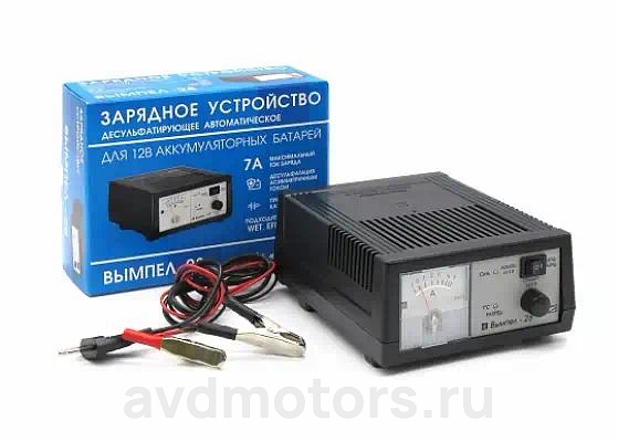 2228 — Устройство зарядное -28 (десульфатирующее,автомат, Емкость АКБ 7-150 Ач, 0-7А,12В,стрел.амперметр) ВЫМПЕЛ