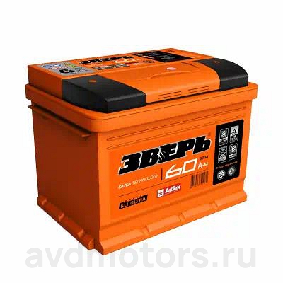 ZVK60ЗR — Аккумулятор СТ-60 600А обратный , ЗВЕРЬ
