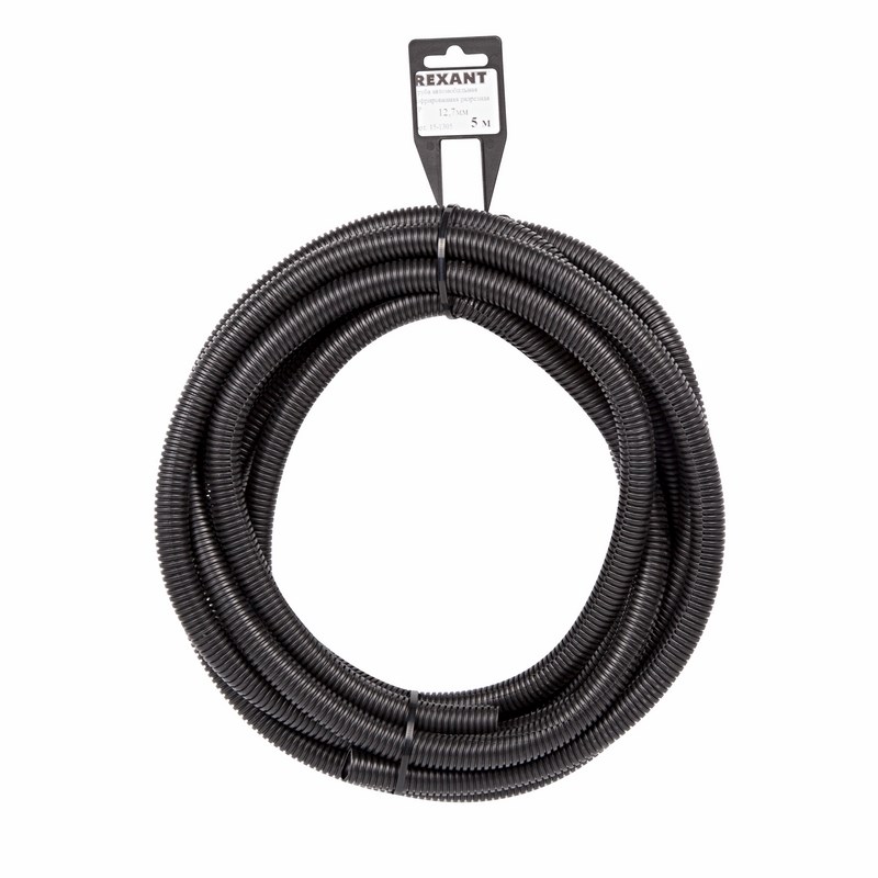 151305 — Труба автомобильная гофрированная пп разрезная бухта уп REXANT