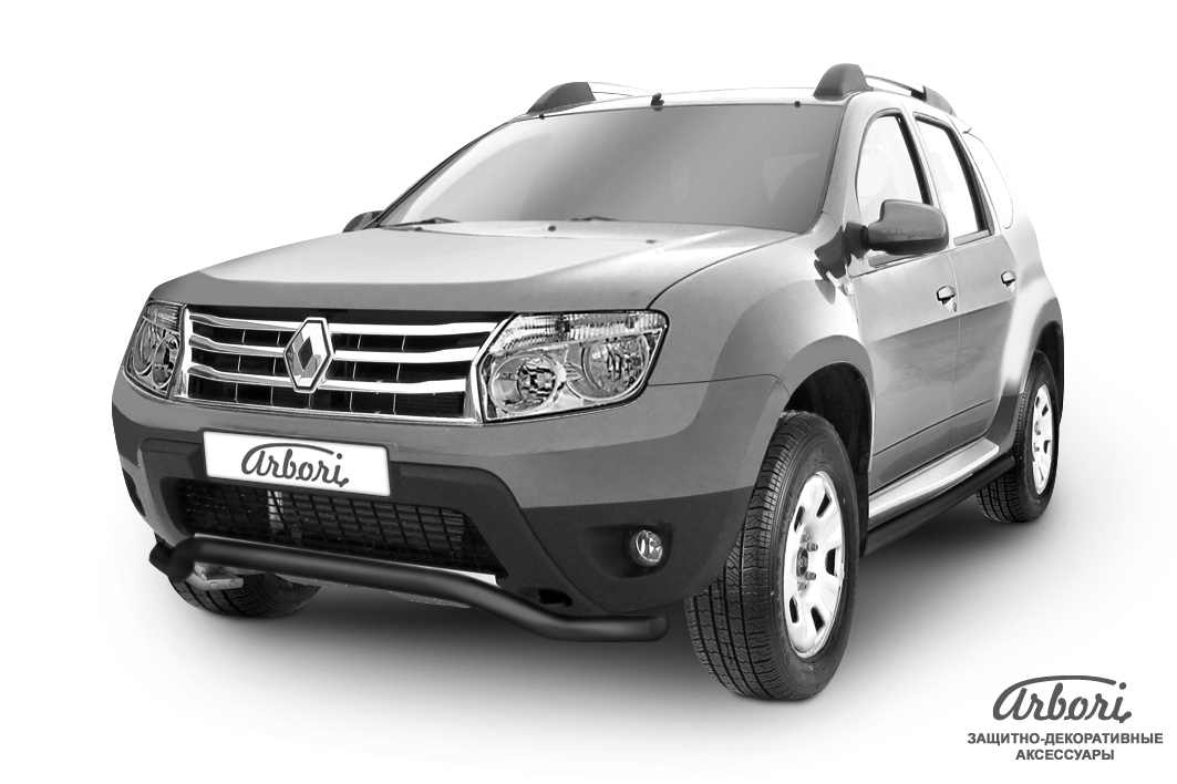 AFZDALADXR04B — Защита переднего бампера Arbori d57 черная LADA XRAY 2016- ( AFZDALADXR04B ) ARBORI