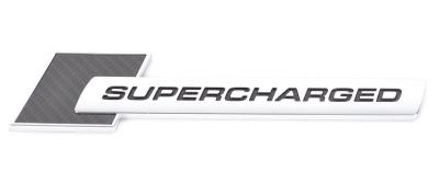 4F0853601 — Металлический шильдик Audi Metall Badge Supercharged, Carbon VAG