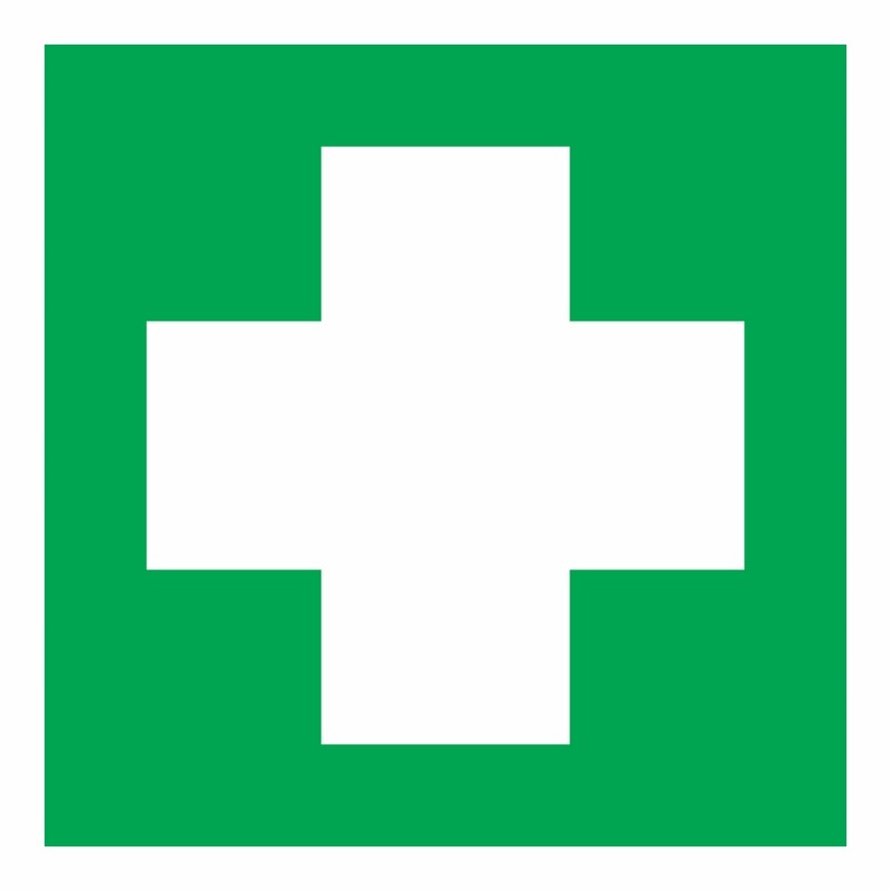 560070 — Наклейка знак медицинского  назначения Аптечка первой медицинской помощи100*100 мм Rexant REXANT