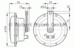 0986AH0203 — Звуковой сигнал звуковой сигнал BOSCH