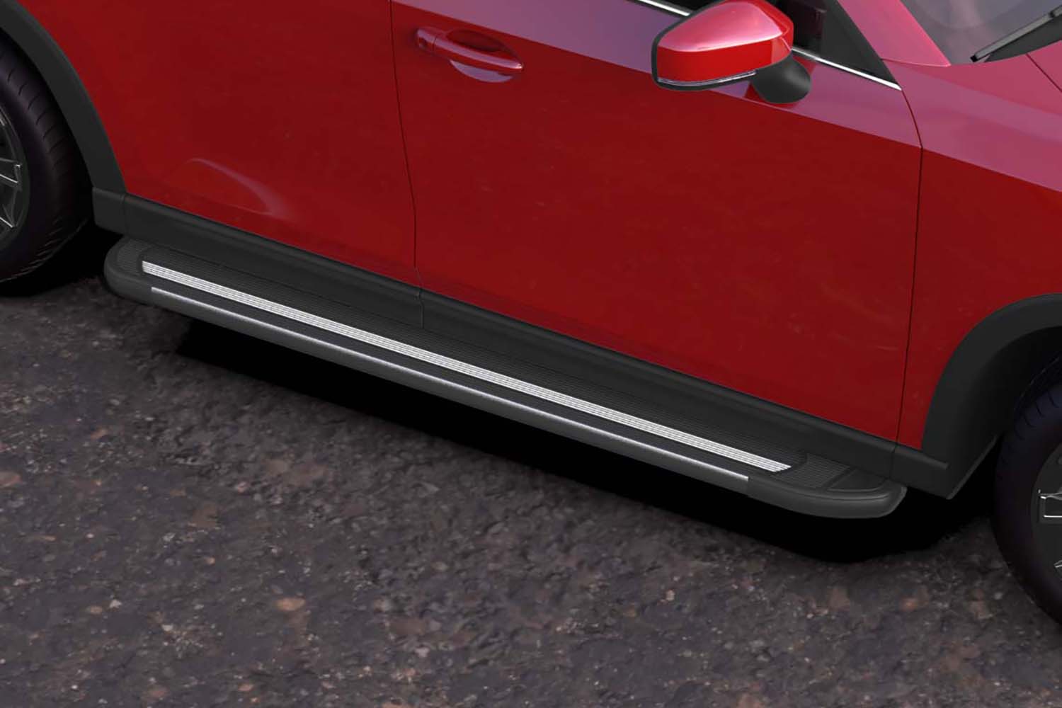 AFZDAALMZCX17503 — Пороги алюминиевые Luxe Black  1700 черные Mazda CX-5 2017- ARBORI