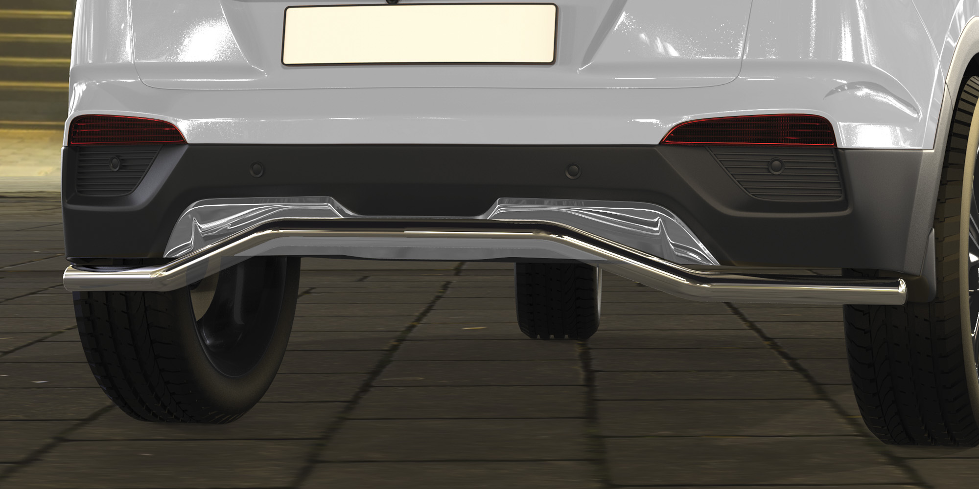 AFZDAHCRET4WD10 — Защита заднего бампера Arbori d57 скоба HYUNDAI Creta 4WD 2016- ARBORI