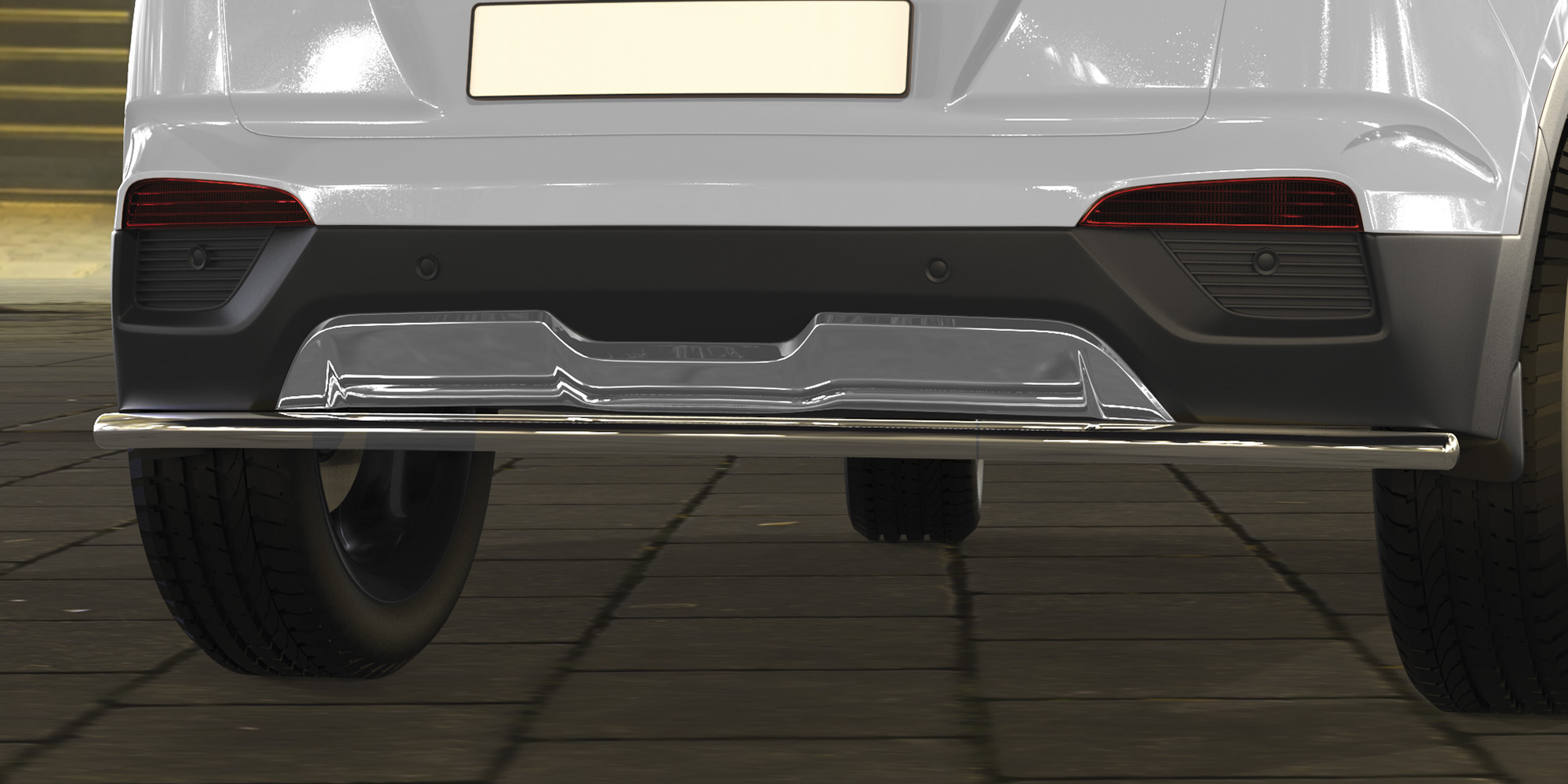 AFZDAHCRET4WD11 — Защита заднего бампера Arbori d42 радиусная HYUNDAI Creta 4WD 2016- ARBORI