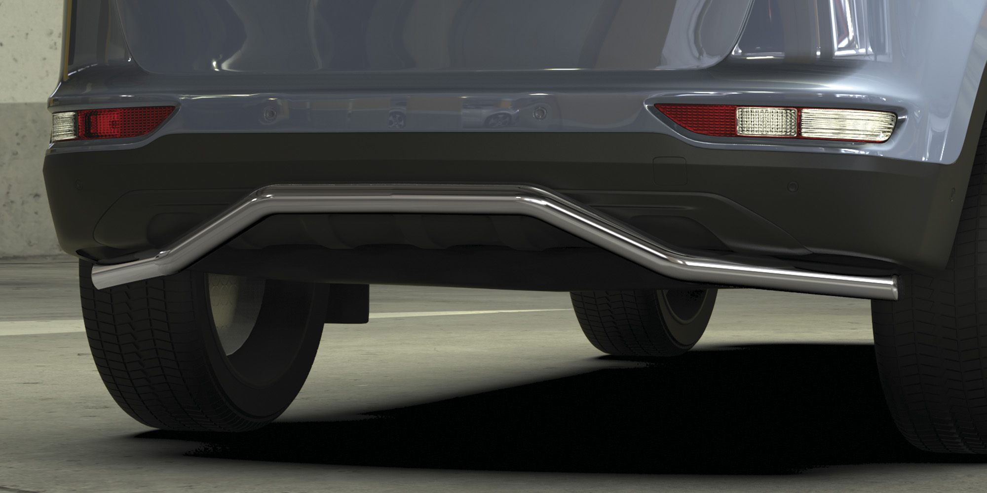 AFZDAKSP1608 — Защита заднего бампера Arbori d57 волна Kia SPORTAGE 2016- ARBORI