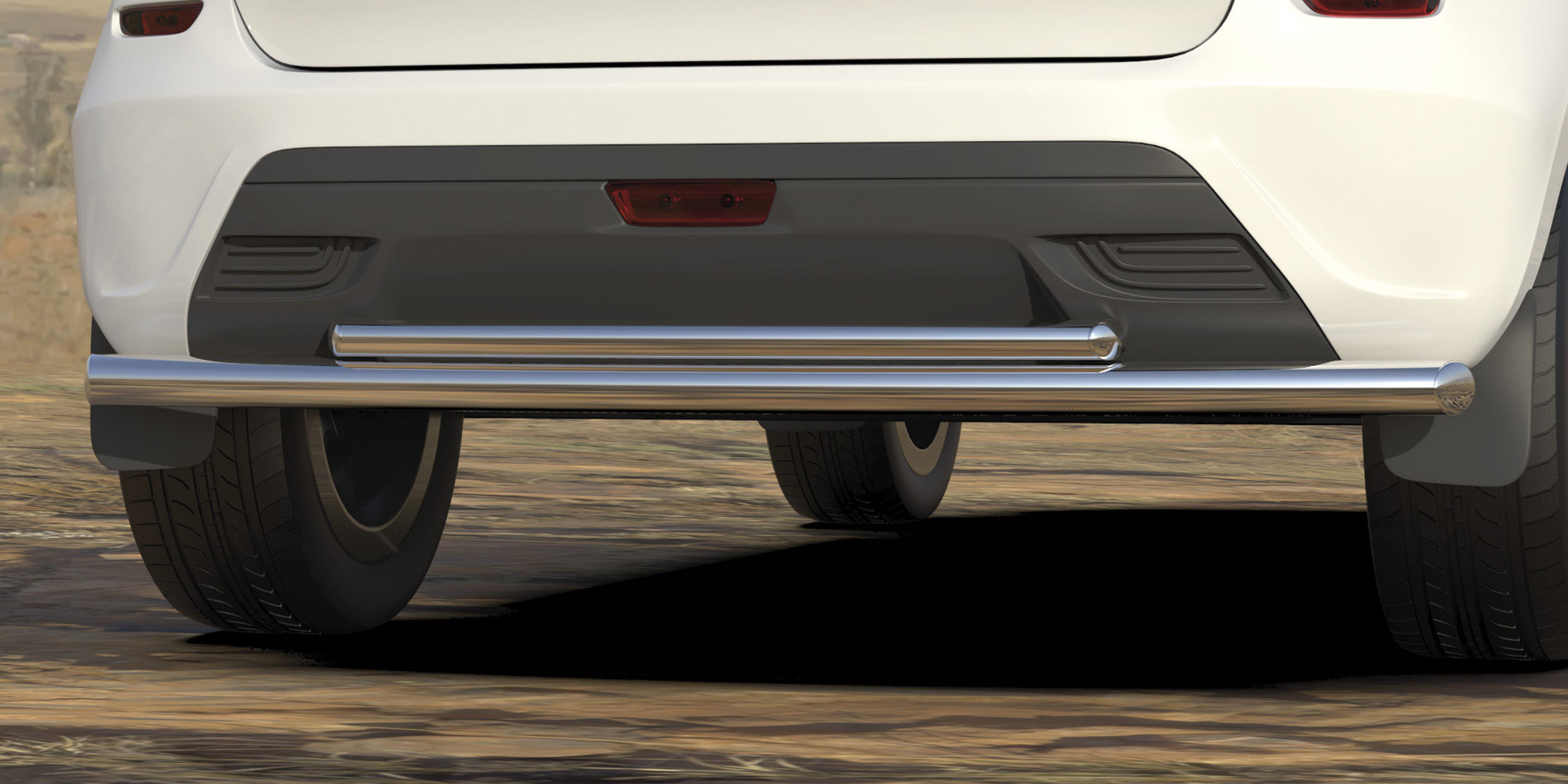 AFZDALADXR11 — Защита заднего бампера Arbori d57 + d42 двойная LADA XRAY 2016- ARBORI