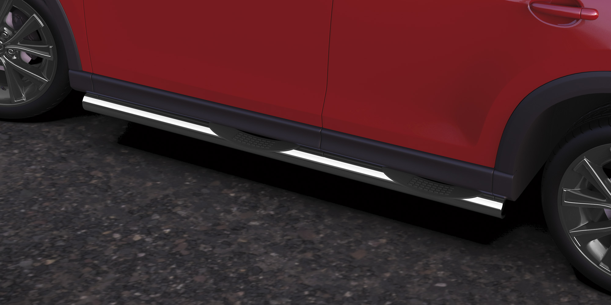AFZDAMZCX17505 — Защита штатных порогов Arbori d76 с проступями MAZDA CX-5 2017- ARBORI