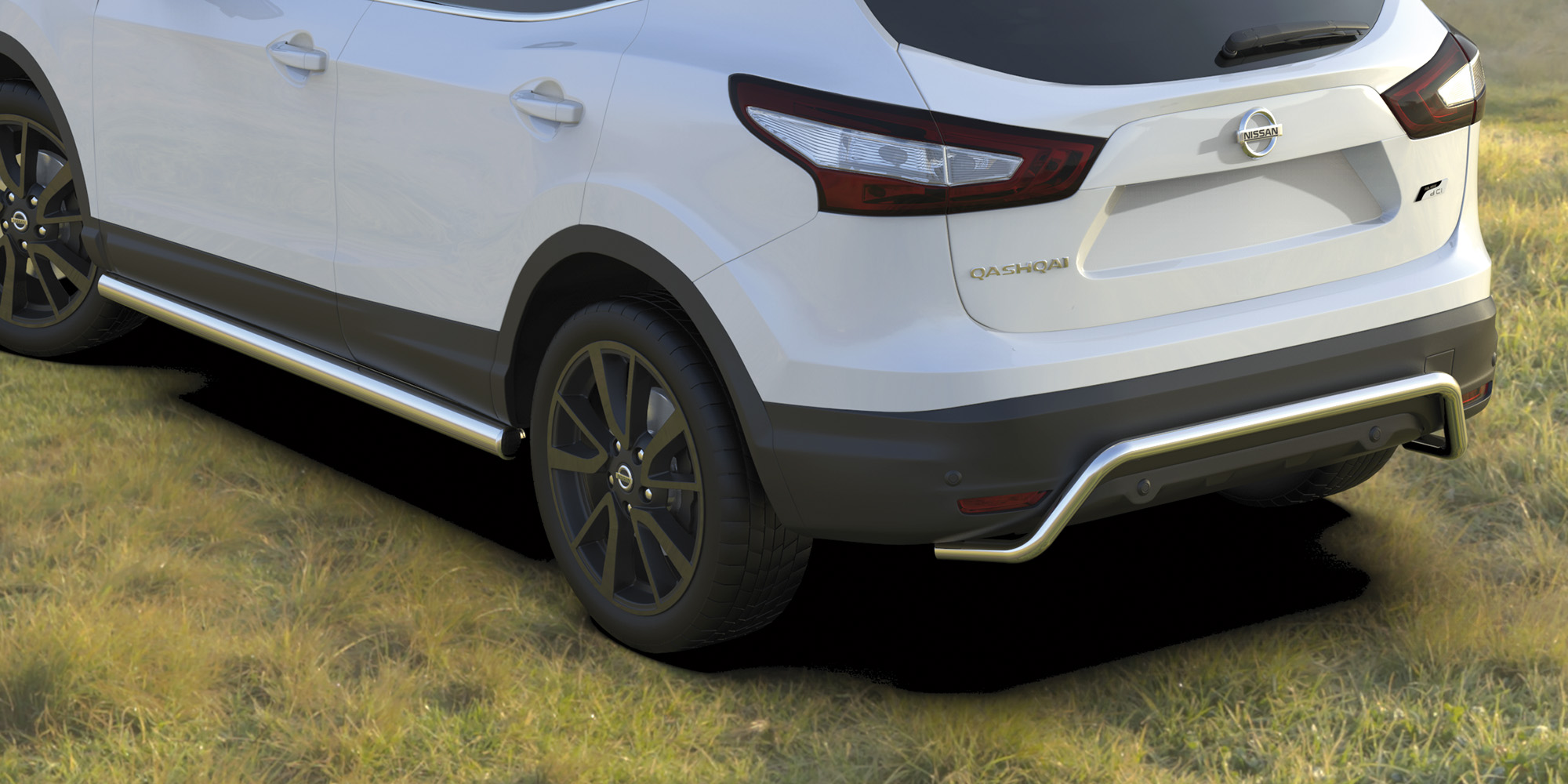 AFZDANIQ1405 — Защита штатных порогов Arbori d76 труба NISSAN QASHQAI 2014- ARBORI