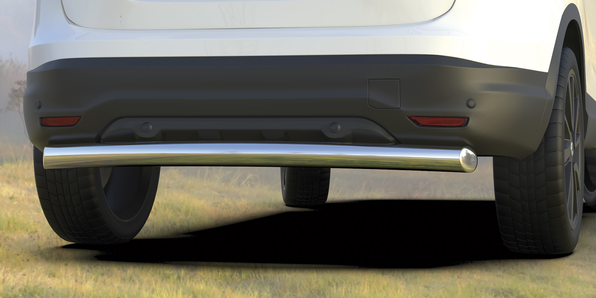 AFZDANIQ1407 — Защита заднего бампера Arbori d76 NISSAN QASHQAI 2014- ARBORI