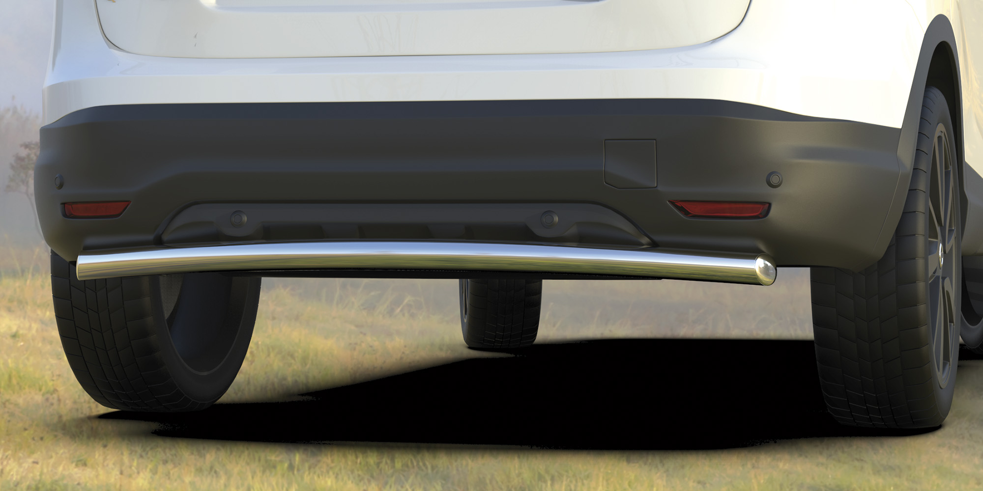 AFZDANIQ1408 — Защита заднего бампера Arbori d57 NISSAN QASHQAI 2014- ARBORI