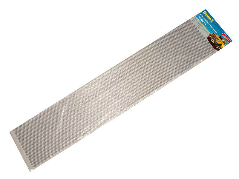 DKS018 — Облицовка радиатора (сетка декоративная), 100 х 20 см, серебро, ячейки 15 х 4,5мм DOLLEX