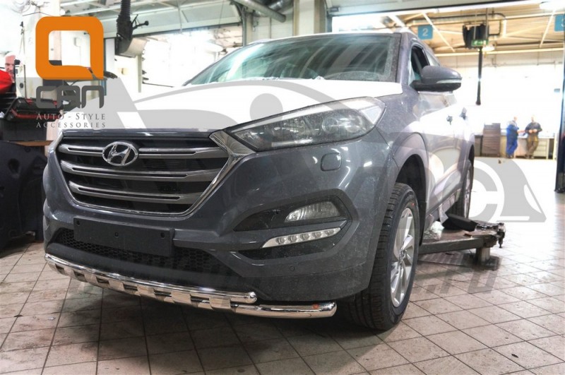 HYTU331502 — Защита переднего бампера Hyundai Tucson (2015-) (одинарная) овал d 75x42 CAN OTOMOTIV
