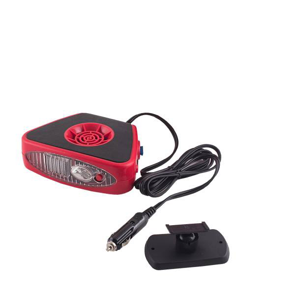 S02501003 — Тепловентилятор в прикуриватель с фонарем черно красный SKYWAY