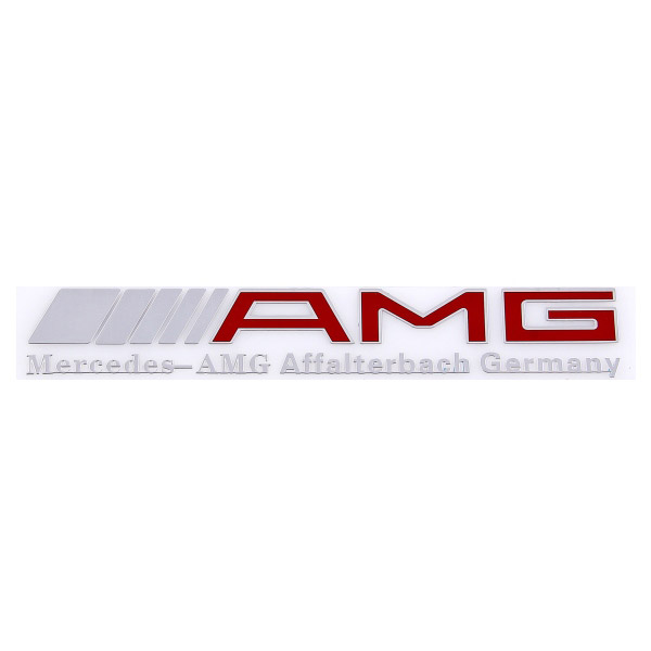 SNO12RED — Шильдик металлопластик SW AMG Красный (Наклейка) 15025мм SKYWAY