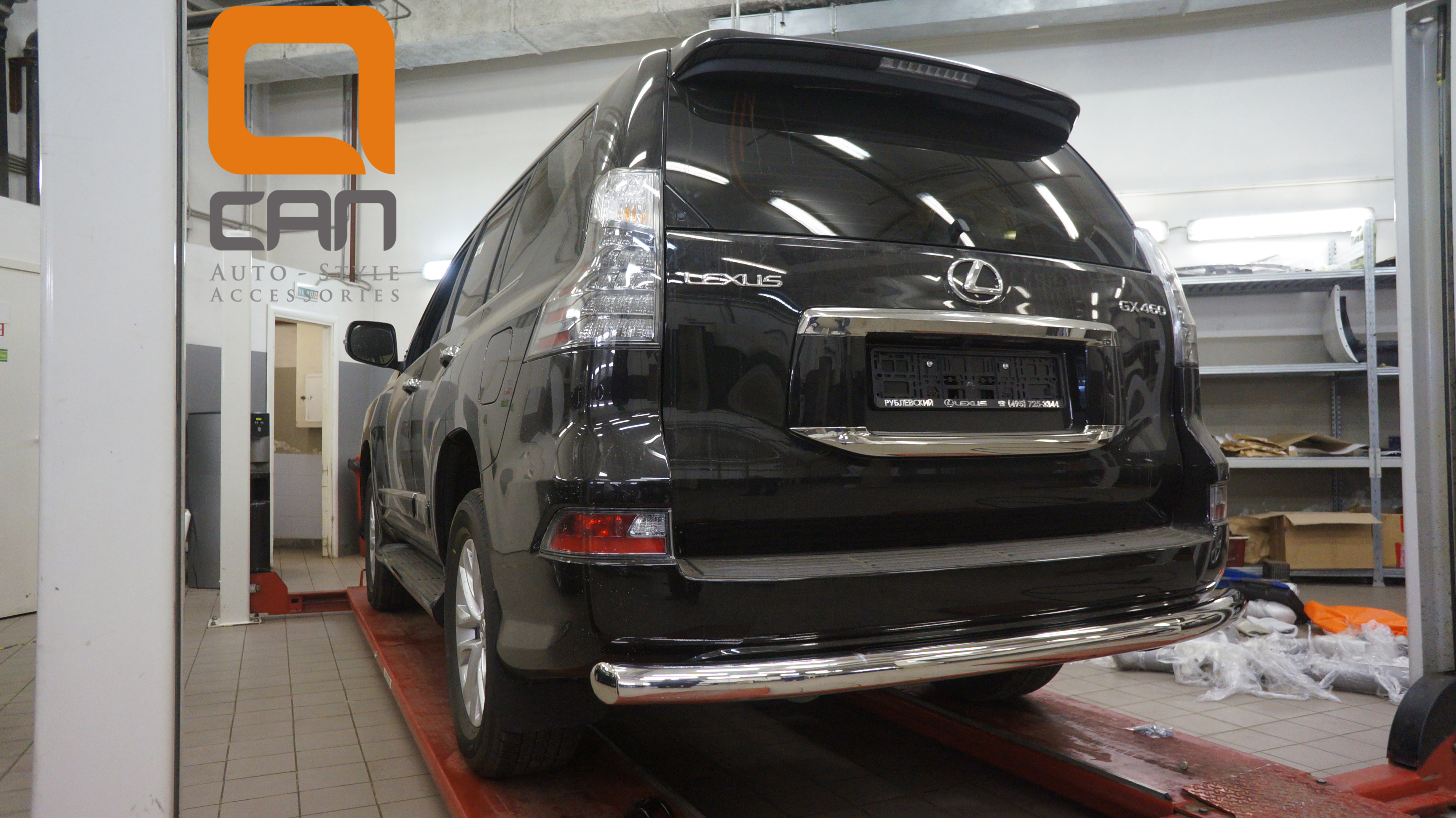 LE57531577 — Защита заднего бампера Lexus LX570 (2014-2015) (уголки) d76/42 CAN OTOMOTIV