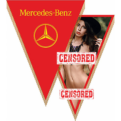 S05101059 — Вымпел треугольный Mersedes-Benz SKYWAY