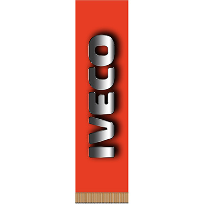S05101139 — ВЫМПЕЛ ПРЯМОУГОЛЬНЫЙ IVECO ФОН ОРАНЖ. СПЛОШНОЙ (200Х55) ЦВЕТНОЙ (1ШТ) SKYWAY SKYWAY