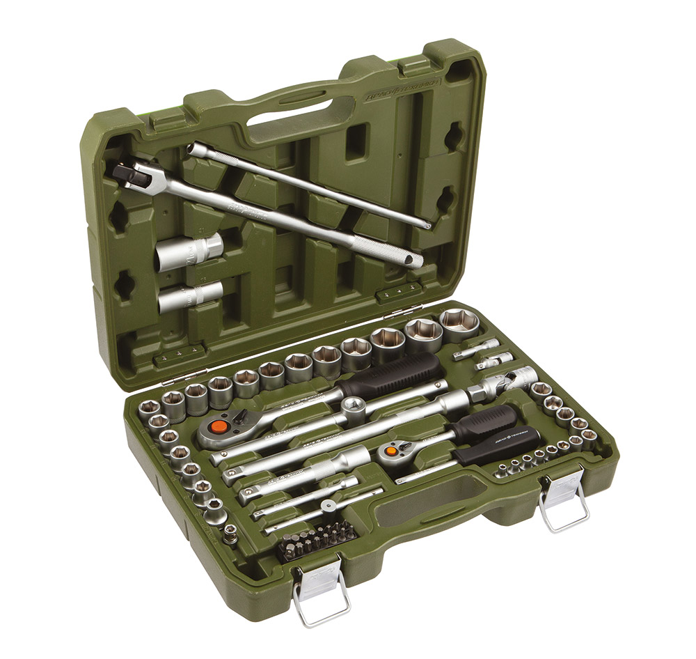 620762 — Набор головок! и принадлежностй 1/4', 1/2', 62 предм. ДЕЛО ТЕХНИКИ