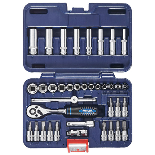KR2038 — Набор головок торцевых 1/4 6ти гранных в кейсе 38 предметов KORUDA KORUDA