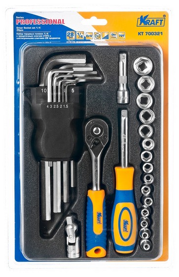 KT700321 — Набор головок орцевых и принадлежностей пр с имбус кл KRAFT