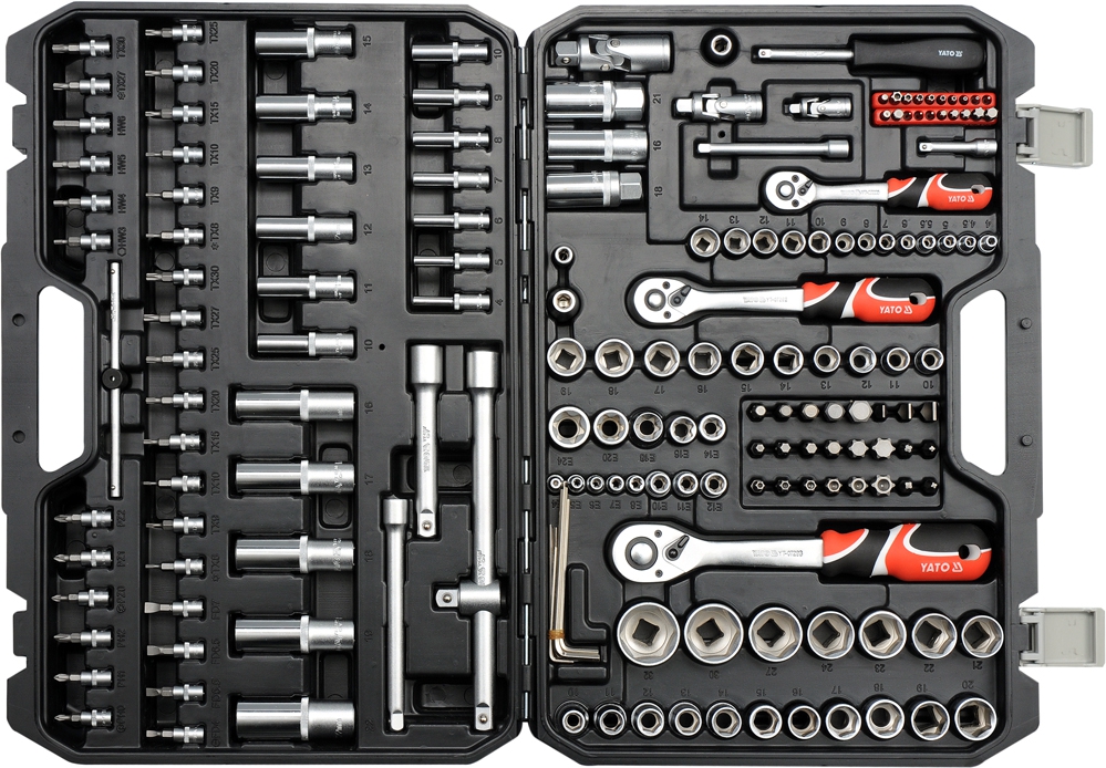 YT38931 — Набор инструментов 173 пр: 14, 38, 12, 6 гр YATO