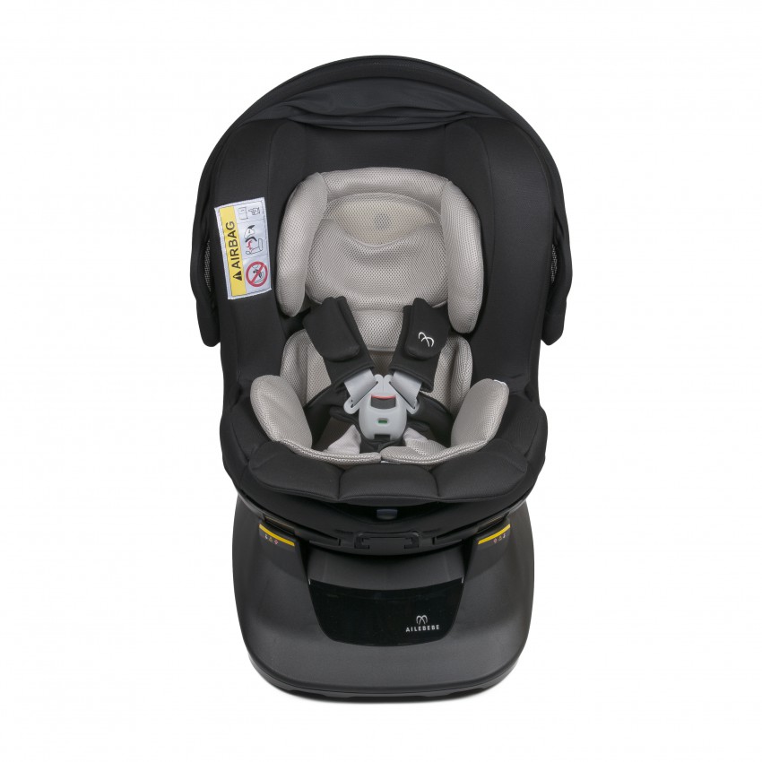 ALB860E — Кресло детское автомобильное KURUTTO NT2 PREMIUM, группа 01, черное AILEBEBE