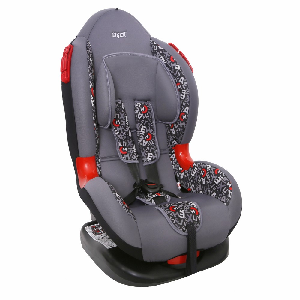 KRES0289 — Детское автомобильное кресло SIGER ART кокон алфавит, 17 лет, 925 кг, группа 1/2 SIGER