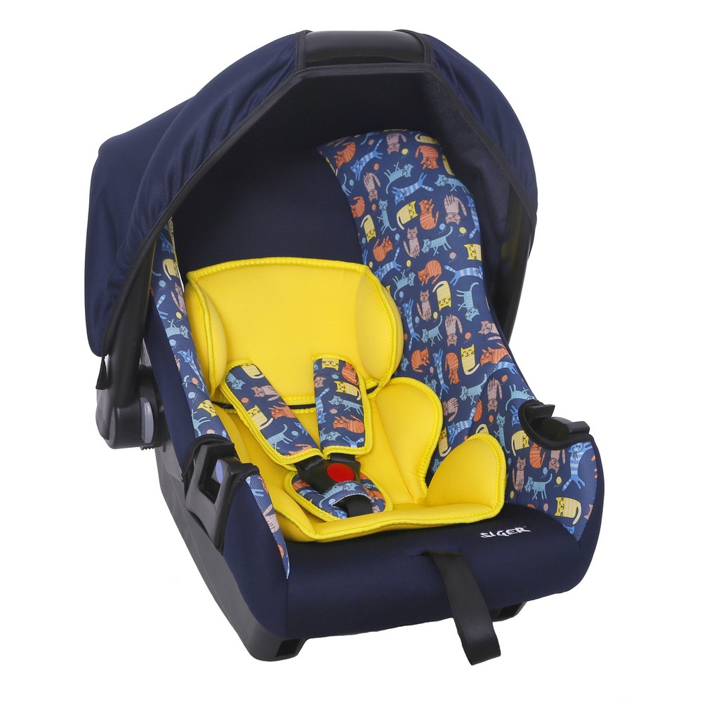 KRES2038 — Детское автомобильное кресло SIGER ART эгида люкс котики, 01,5 лет, 013 кг, группа 0+ SIGER