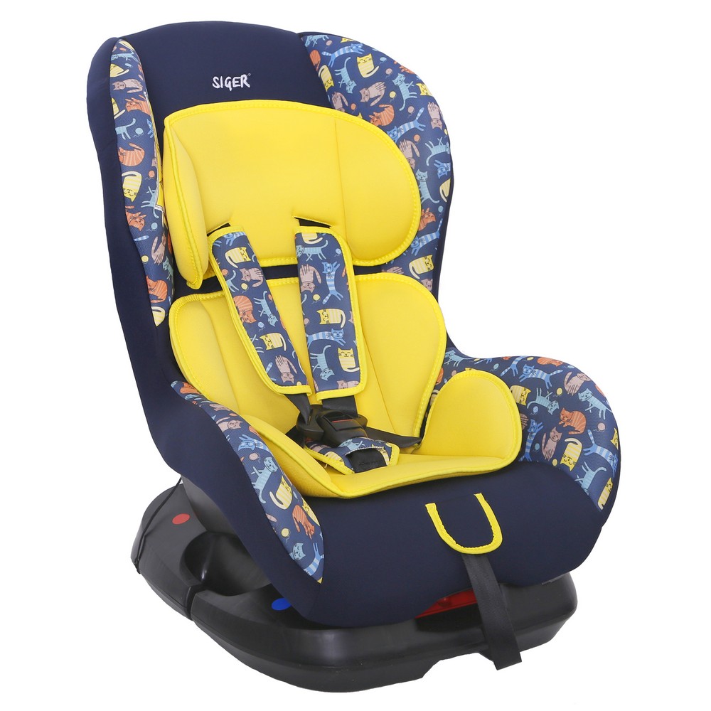 KRES2040 — Детское автомобильное кресло SIGER ART наутилус котики, 04 лет, 018 кг, группа 0+/1 SIGER