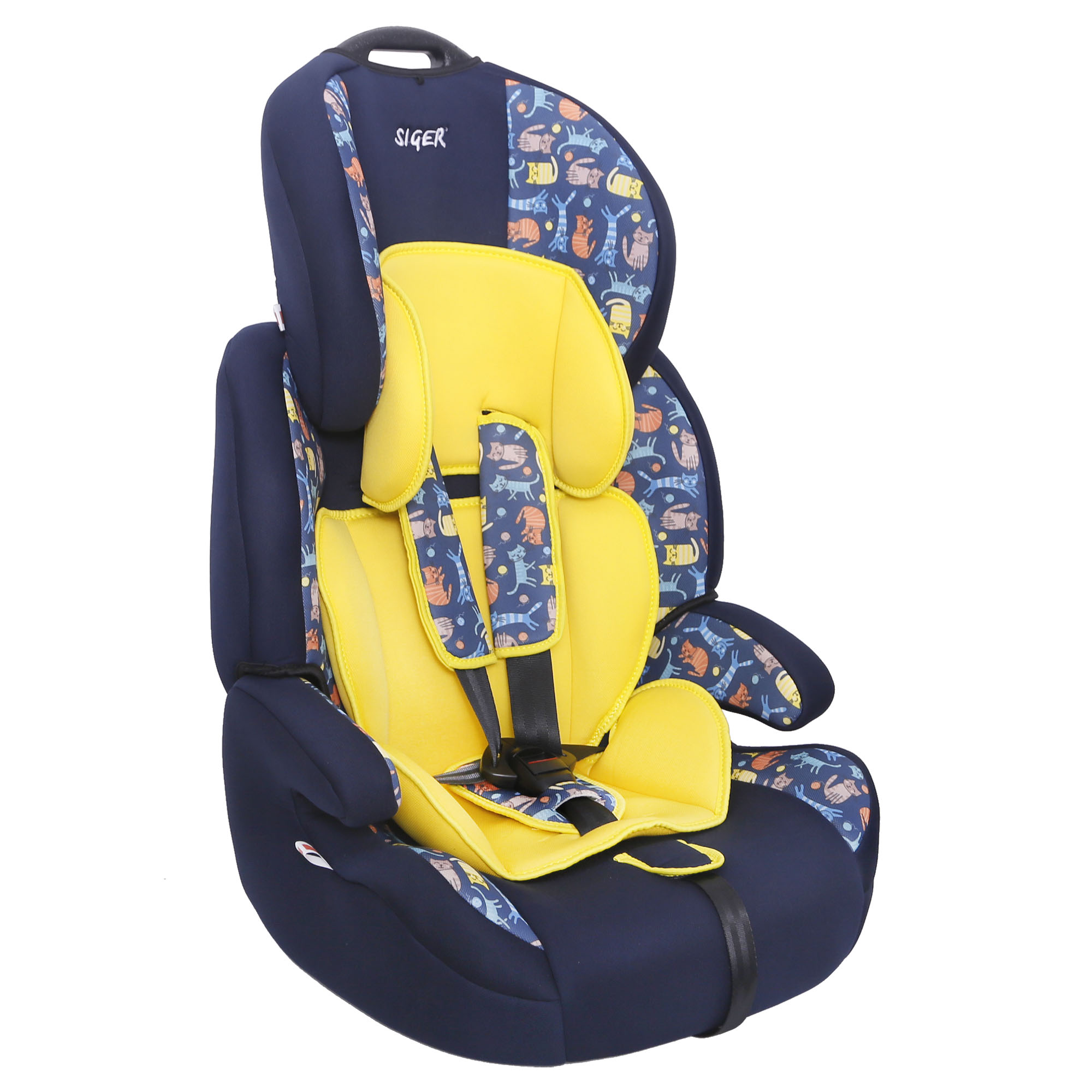 KRES3006 — Детское автокресло SIGER ART SG517 KRES3006 котики стар, 112 лет, 936 кг, группа 1/2/3 SIGER