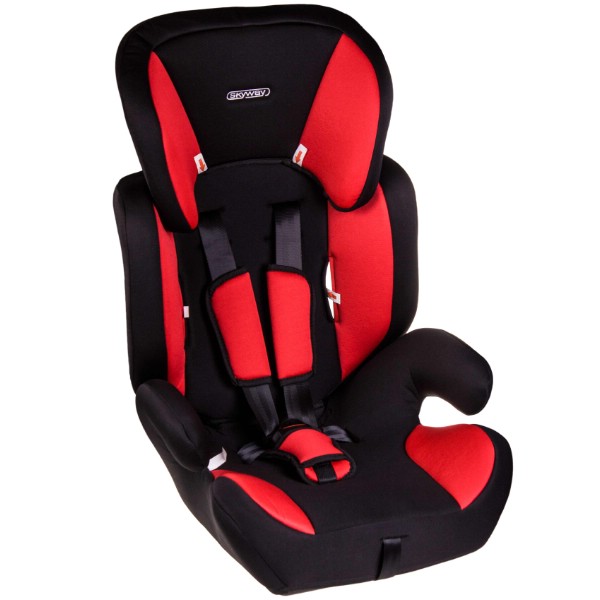 S02801025 — Автокресло детское каркасное группа 1/2/3 (от 9 до 36 кг) черный/красный SKYWAY шалун SKYWAY
