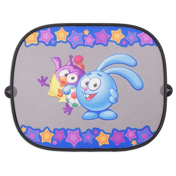 SMWIN012KROSH — Шторка  экран на боковое окно смешарики, 44х36см, 2 шт., осн. цвет  AUTOPROFI