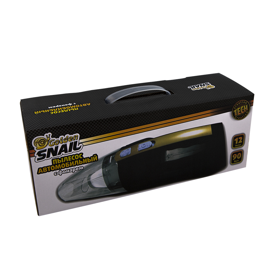 GS9208 — Пылесос автомобильный GOLDEN SNAIL с фонарем 12в, 90вт (шнур 4м) GS 9208 GOLDEN SNAIL