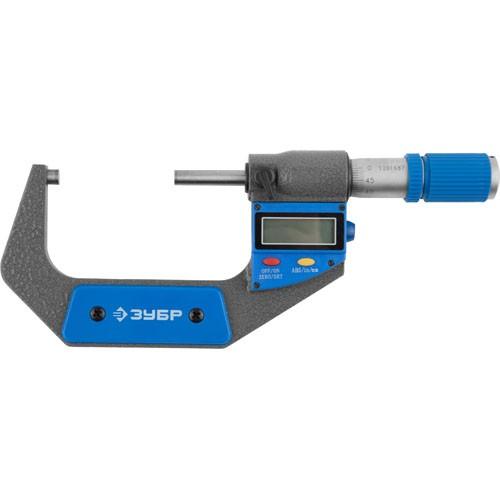 3448275 — Микрометр зубр эксперт гладкий цифровой  мкц 75  диапазон 5075мм  шаг измерения 0 001мм ЗУБР