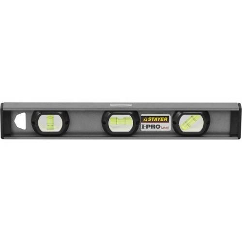 3477040 — Уровень STAYER PROFESSIONAL IPROLEVEL  усилен рельс с ручками  утолщен особопрочн профиль  точность 1мм/м  3 ампулы  40см STAYER