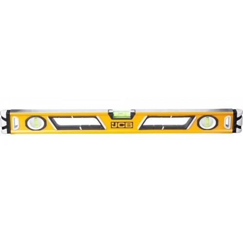 JBL003 — Уровень JCB коробчатый  магнитный  2 фрезерованные базовые поверхности  3 ампулы  крашенный  с ручками  0 5мм/м  60см JCB